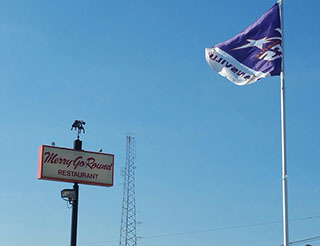 Merry Go Round Restaurant Sign