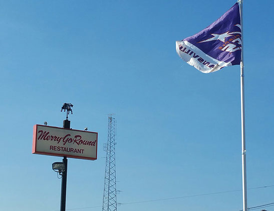 Merry Go Round Restaurant Sign